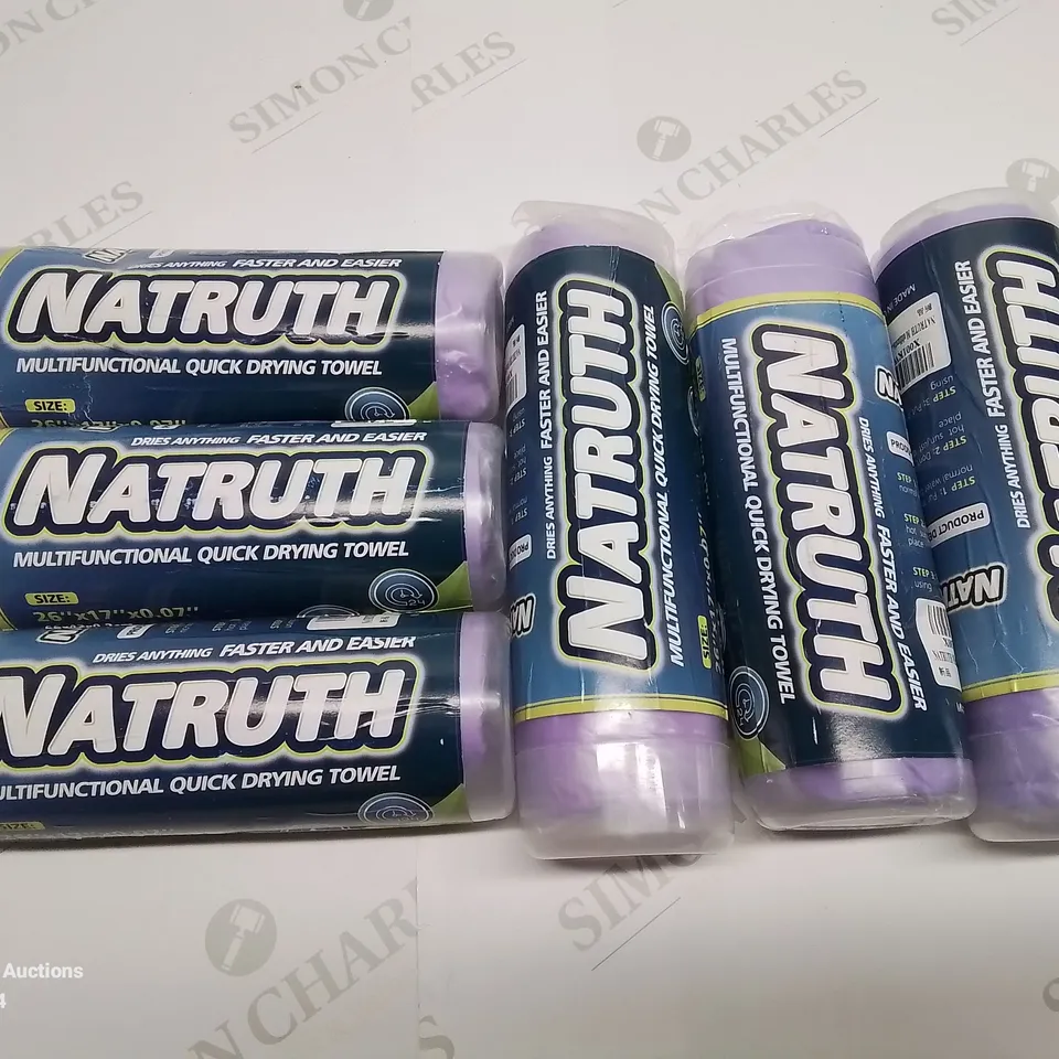 LOT OF 6 BRAND NEW NATRUTH QUICK DRYING TOWELS 