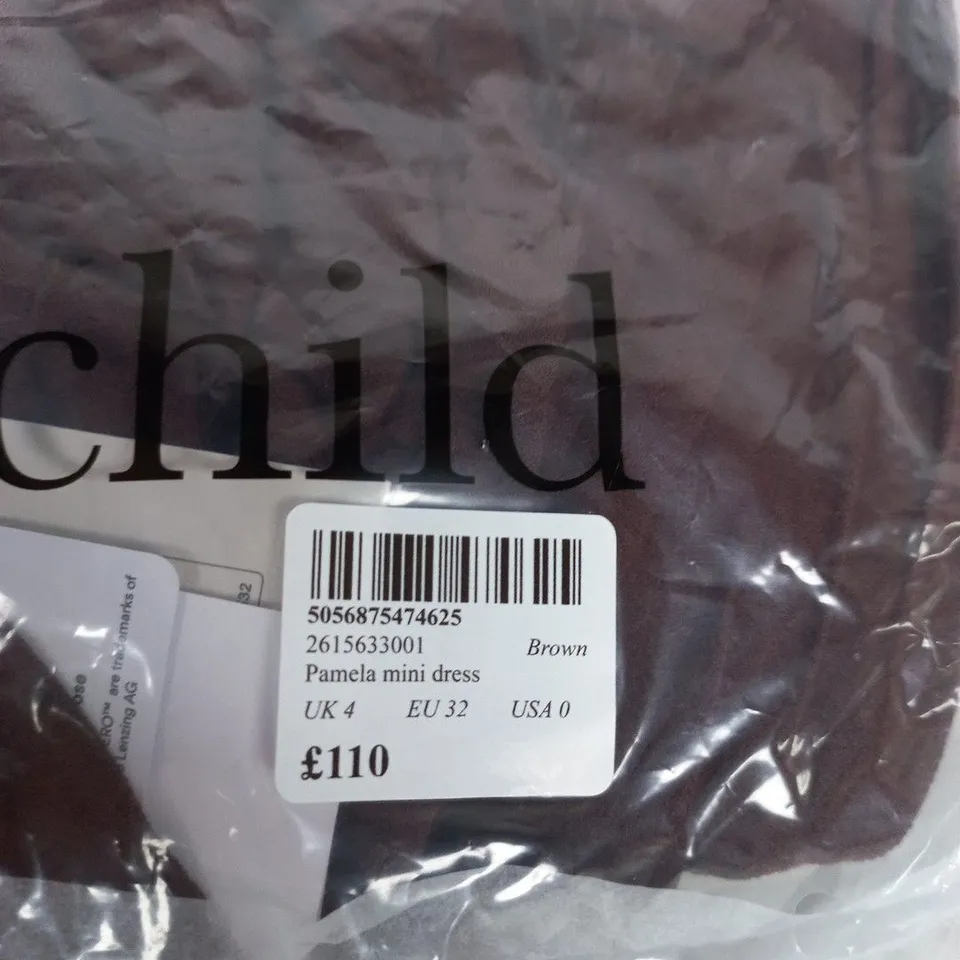 NOBODYS CHILD PAMELA MINI DRESS – UK 4 (EU 32, USA 0) BROWN