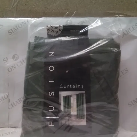 Fusion eyelet room darkening curtains (set of 2) emerald green - 168cm x 228cm