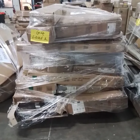 PALLET OF ASSORTED FURNITURE PARTS TO INCLUDE;BED FRAME,HEADBOARD,WARDROBE 