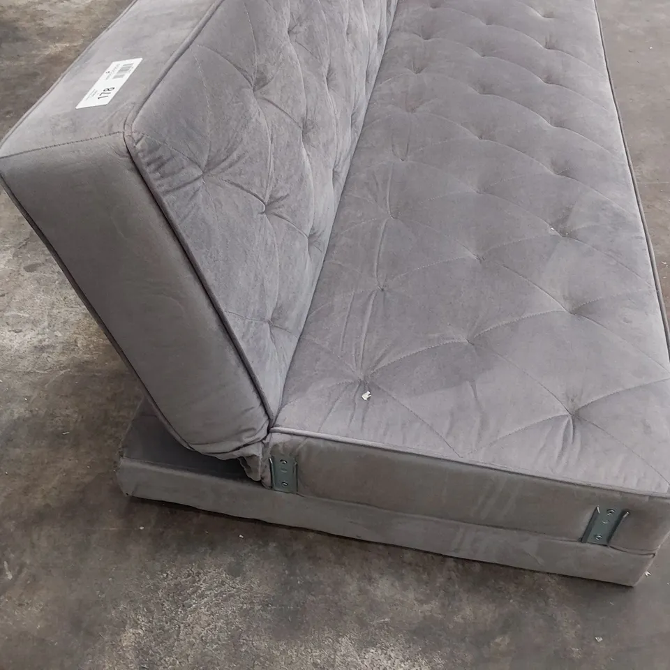 DESIGNER CLICK CLACK SOFA BED GREY FABRIC