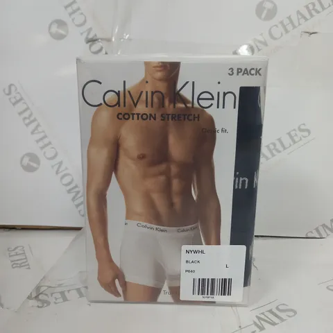 BOXED CALVIN KLEIN TRUNKS - X3 - SIZE L