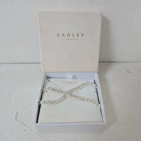 BOXED RADLEY RYJ2489S SILVER TONE TENNIS STYLE NECKLACE