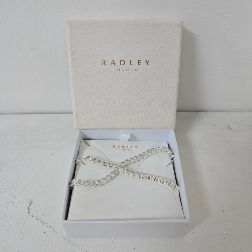 BOXED RADLEY RYJ2489S SILVER TONE TENNIS STYLE NECKLACE