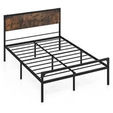 BOXED COSTWAY QUEEN METAL PLATFORM BED FRAME WITH 9 SUPPORT LEGS (1 BOX)