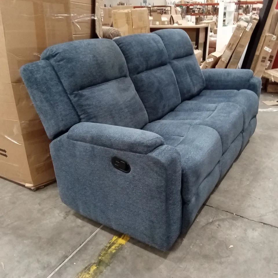 DESIGNER 3 SEATER FABRIC MANUAL RECLINER SOFA 
