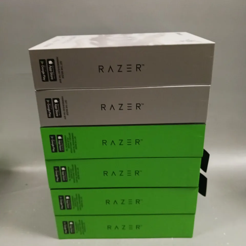 6 X BOXED RAZER HAMMERHEAD TRUE WIRELESS EARPHONES IN BLACK & WHITE 
