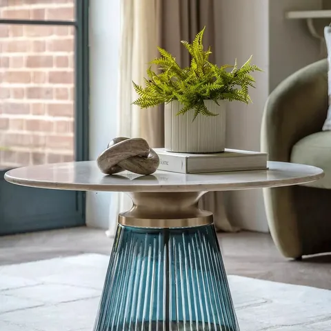 BOXED GALLERY DIRECT ESTER COFFEE TABLE - BLUE (2 BOXES)