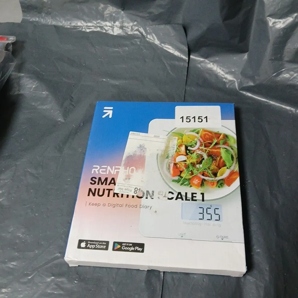 BOX OF APPROXIMATELY 12 ASSORTED ITEMS INCLUDING RING MASTER FANCY DRESS COSTUME , NUTRITION SCALES AND FLOATING MOP