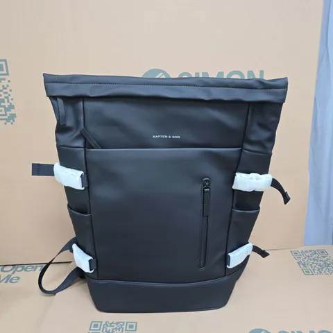 KAPTEN & SON HELSINKI PRO ALL BLACK BACKPACK