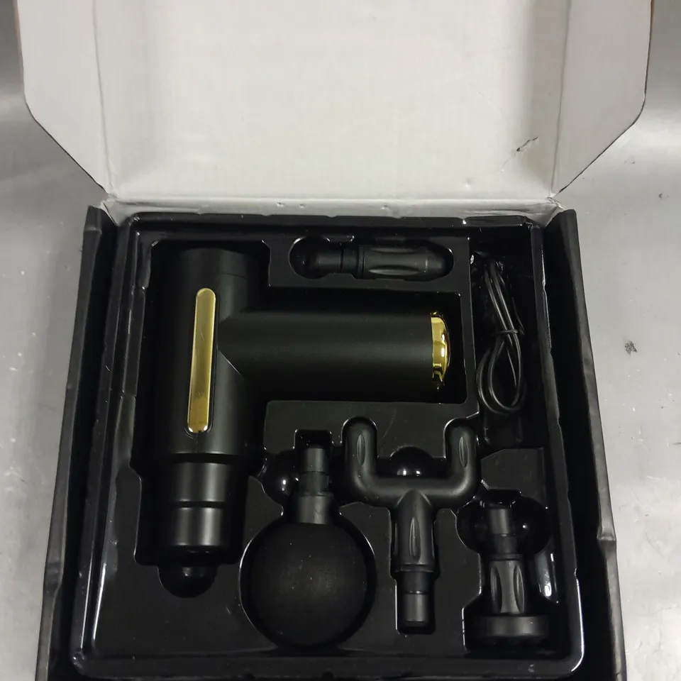 BOXED UNBRANDED PORTABLE MASSAGE GUN 