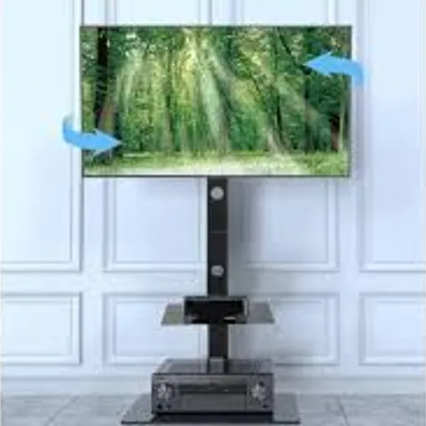 BOXED UNHO FLAT PANEL TV STAND - BLACK (1 BOX)
