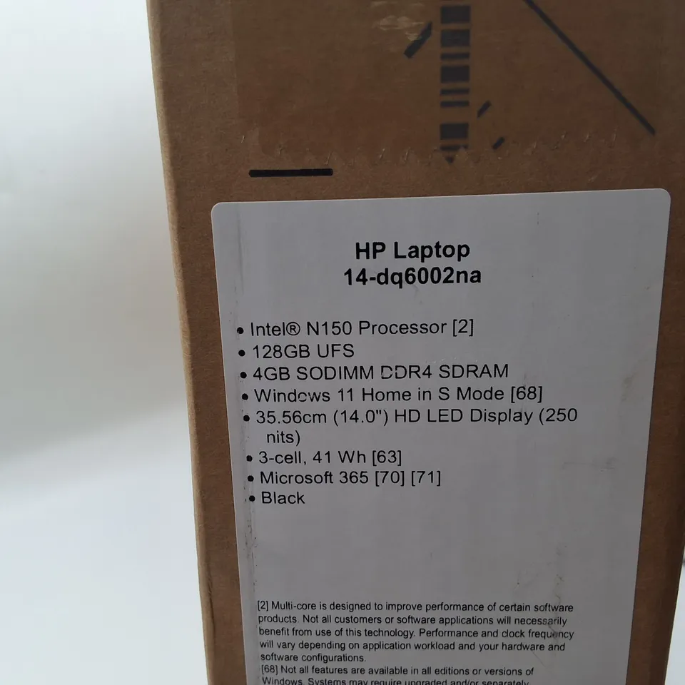HP INTEL N150 LAPTOP IN BLACK - 14-DQ6002NA