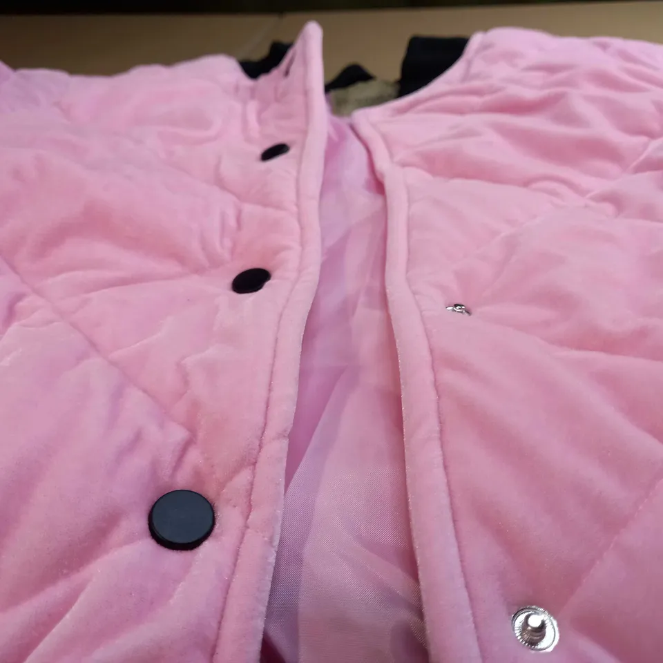 OLAVOGA PINK QUILTED BOMBER JACKET - MEDIUM