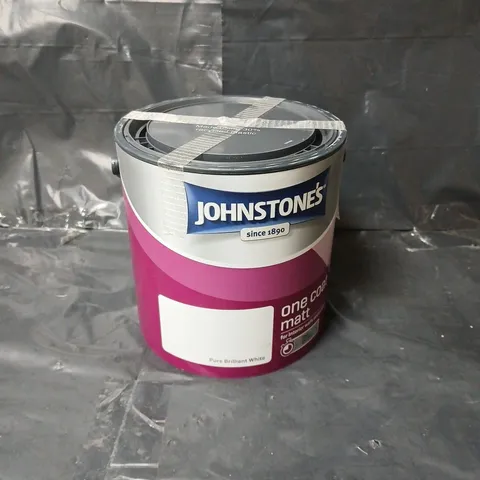 JOHNSTONE'S ONE COAT MATT 2.5L BRILLIANT WHITE - COLLECTION ONLY