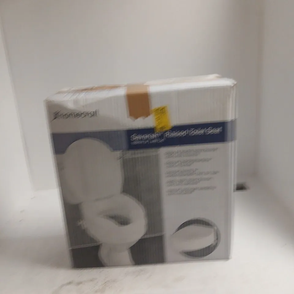 HOMECRAFT RAISED TOILET SEAT WITH FITTINGS – WHITE (BOXED)