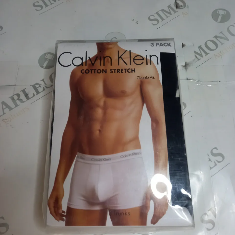 BOXED CALVIN KLEIN COTTON STRETCH TRUNKS SIZE M