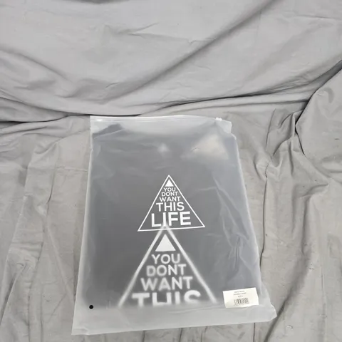 BAGGED YOU DON'T WANT THIS LIFE ORIGINAL TEE IN BLACK - SIZE LARGE