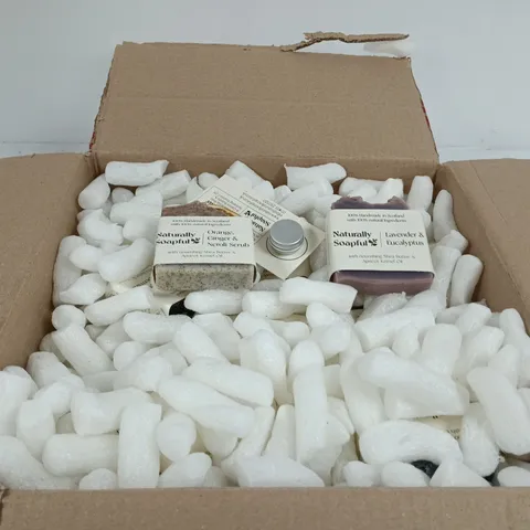 BOX OF APPROXIMATELY 20 NATURALLY SOAPFUL ASSORTED ITEMS
