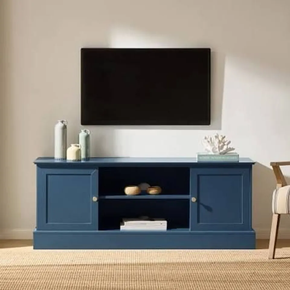 BOXED DUSK RUBY TV UNIT FOR TVS UP TO 60"- TEAL