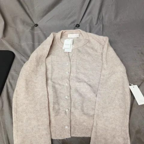 ABERCROMBIE & FITCH MERINO WOOL-BLEND CARDIGAN – BEIGE SIZE S