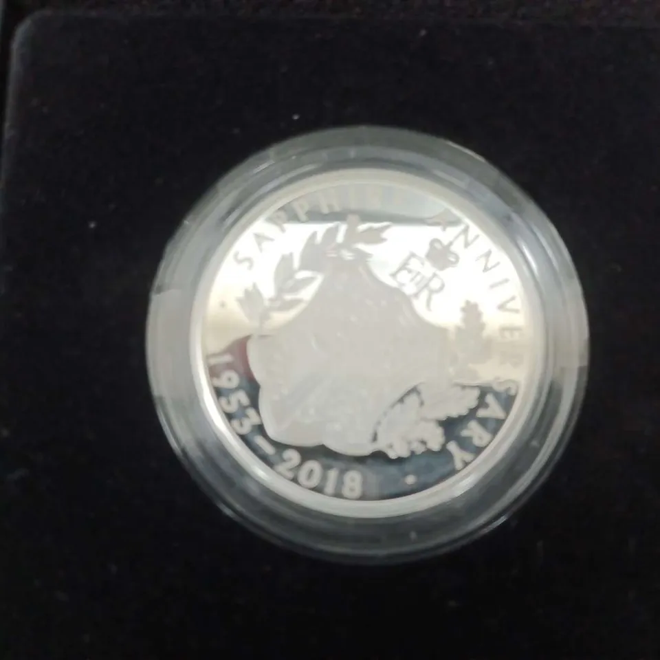 BOXED THE ROYAL MINT THE 65TH ANNIVERSARY OF THE CORONATION OF HER MAJESTY THE QUEEN 2018 UK £5 SILVER PROOF PIEDFORT COIN 