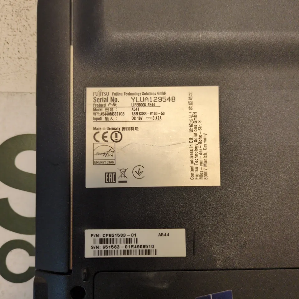 FUJITSU LIFEBOOK A544 LAPTOP – INTEL CORE I3 – WINDOWS 8 PRO
