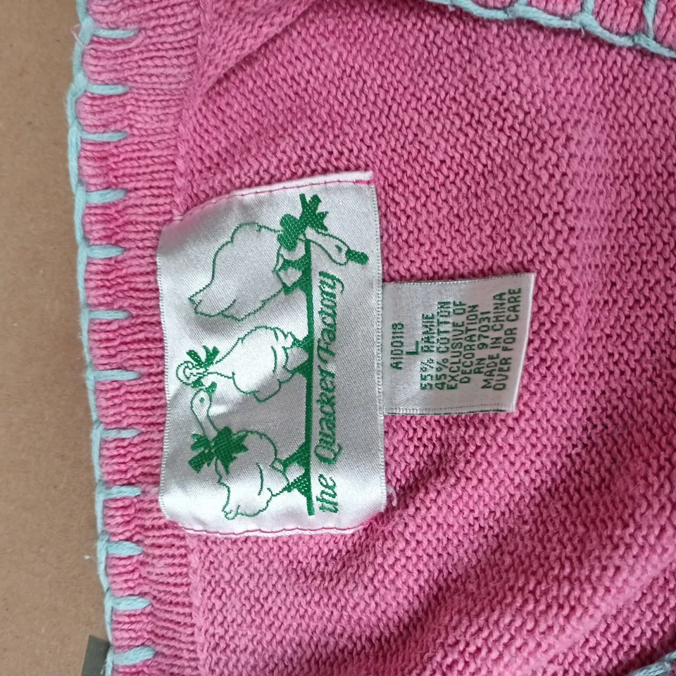 THE QUACKER FACTORY PINK KNIT CARDIGAN – KIDS