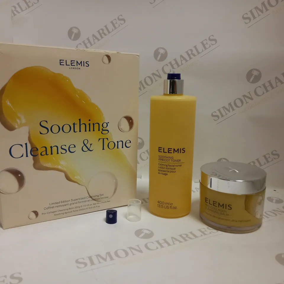 ELEMIS SOOTHNG CLEANSE & TONE SUPERSIZED CLE3ANSING SET RRP £105