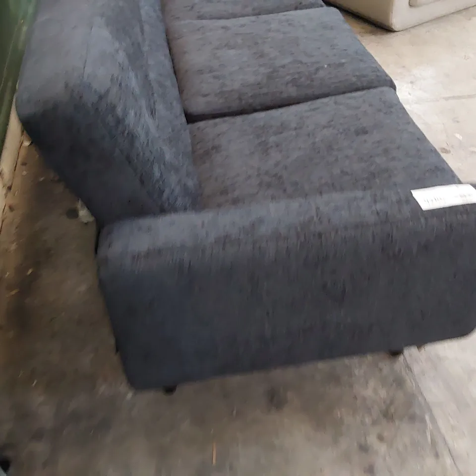 DESIGNER THREE SEATER SOFA CHARCOAL FABRIC 