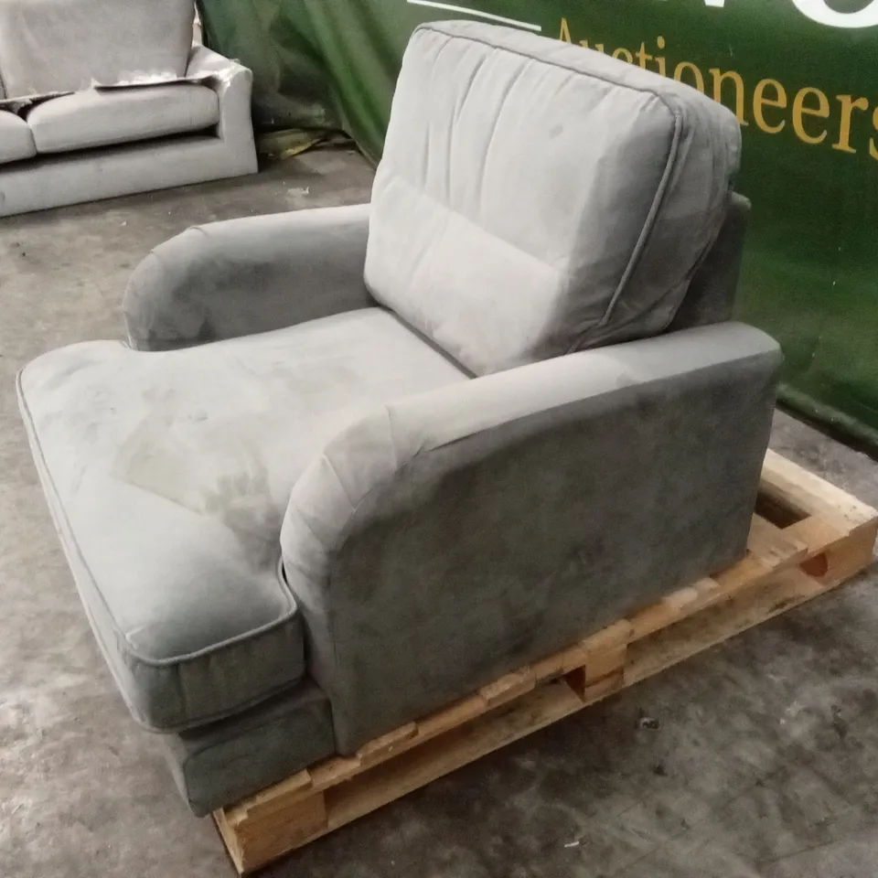 VICTORIA FABRIC ARMCHAIR - GREY RRP £499