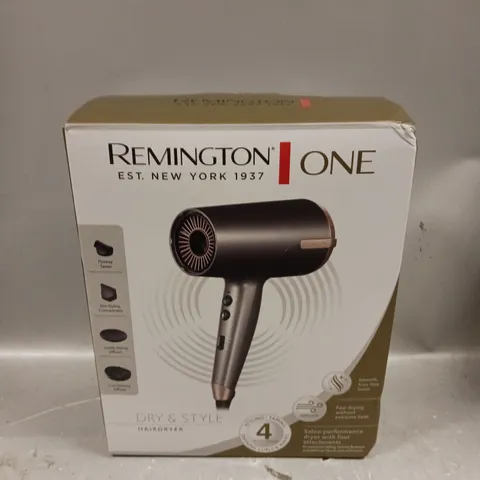 REMINGTON ONE DRY & STYLE HAIR DRYER WITH DIFFUSER AND FLYAWAY ATTACHMENT