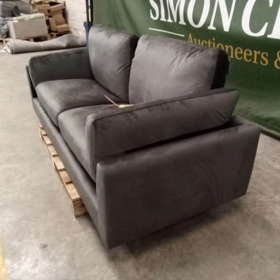 LUCIA 3 SEATER SOFA, CHARCOAL GREY HOUSE VELVET