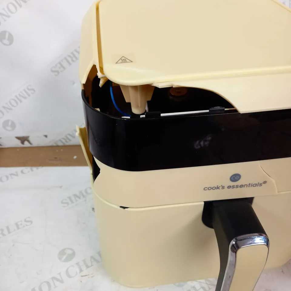 COOKS ESSENTIALS AIR FRYER IN YELLOW ( VISABLE DAMAGE)