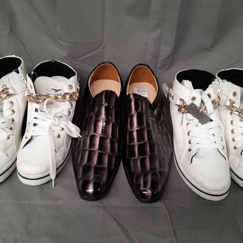 BOX OF APPROXIMATELY 10 BOXED PAIRS OF SHOES IN VARIOUS STYLES AND SIZES TO INCLUDE HKR ORIGINAL, W.S, ETC