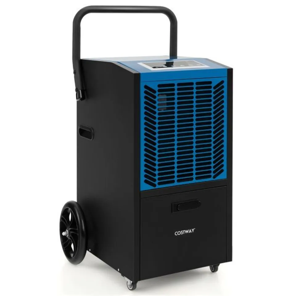 66 L/DAY COMMERCIAL DEHUMIDIFIER WITH PUMP AND DRAIN HOSE FOR BASEMENT WAREHOUSE JOB SITE - BLUE RRP £412.94