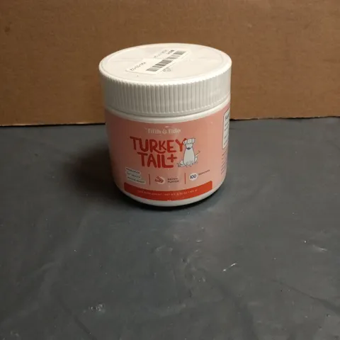 FIFTH AND FIDO TURKEY + TAIL PROBIOTICS GUT HEALTH BACON FLAVOUR DOG SUPPLEMENTS 100 SERVINGS