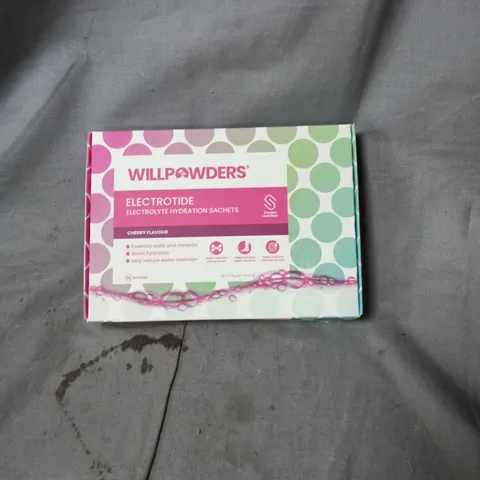 WILLPOWDERS ELECTROLYTE HYDRATION SACHETS – CHERRY FLAVOUR X 28 SACHETS