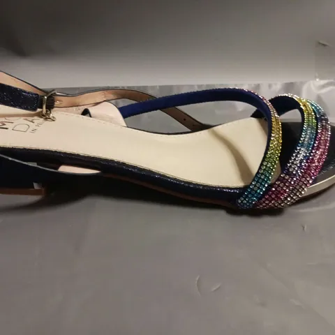 MODA IN PELLE LADIES SANDAL WITH MULTI-COLOURED GLITTER DETAIL SIZE EU 40