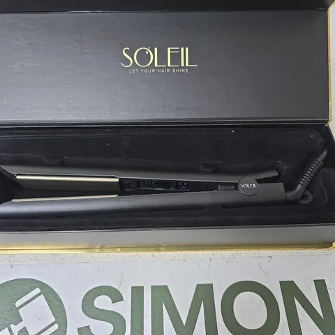BOXED SOLEIL TITANIUM STYLER - FLAT IRON BLACK