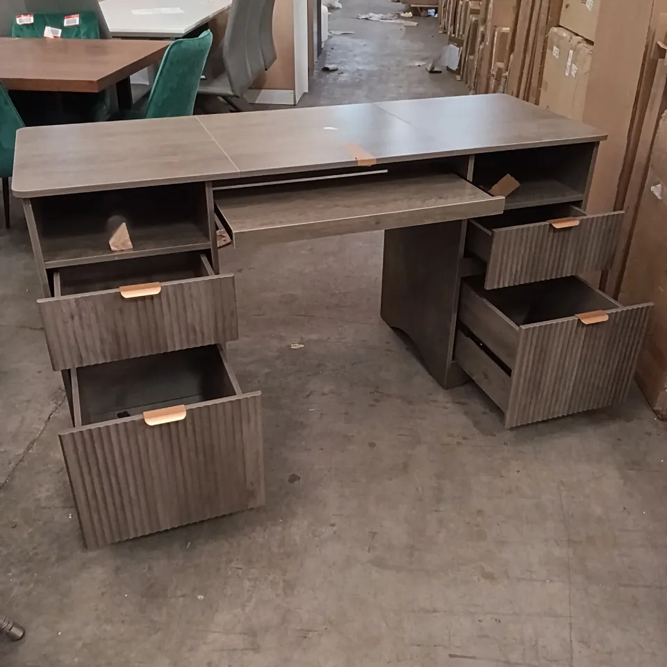 BESTIER FLUTED WRITING DESK - GREY 