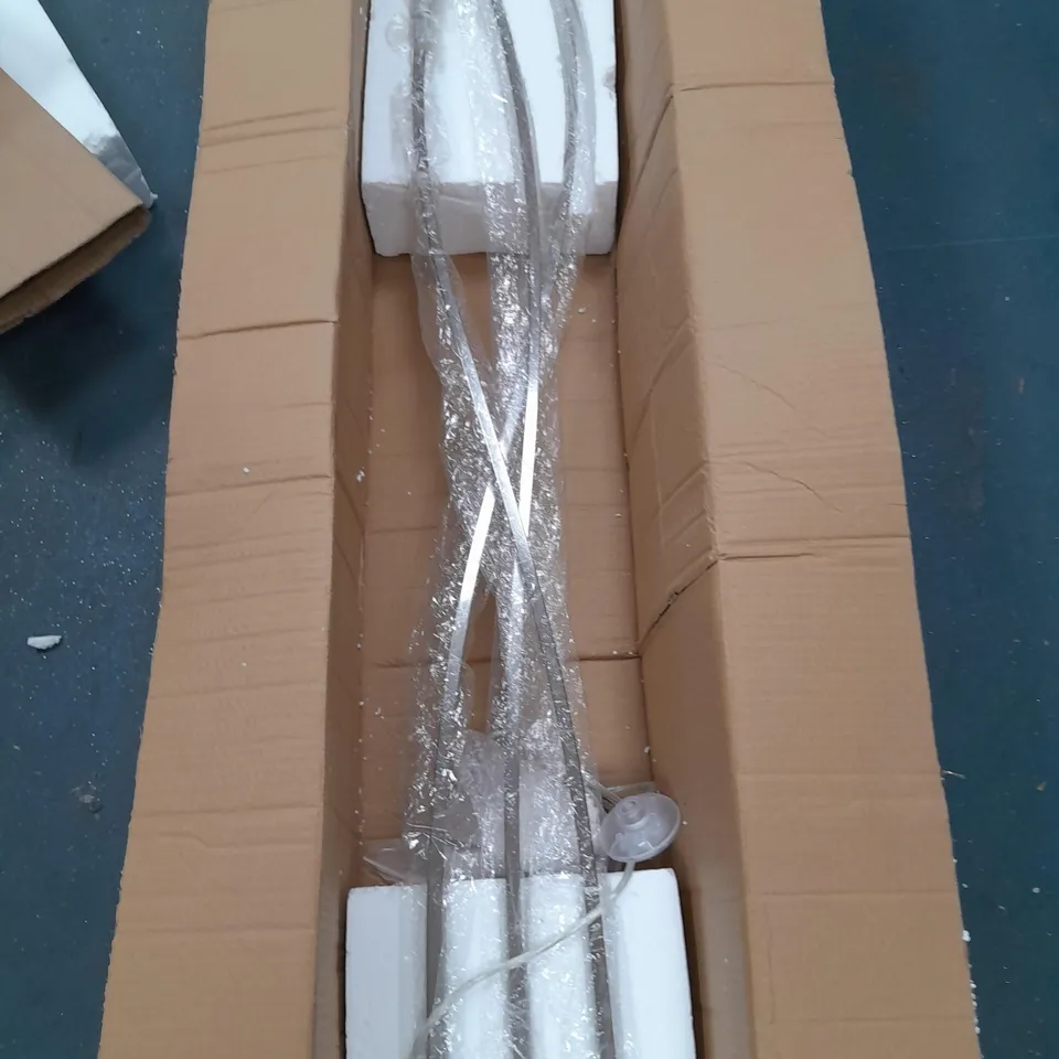 CHROME 3-LAMP FLOOR LAMP 