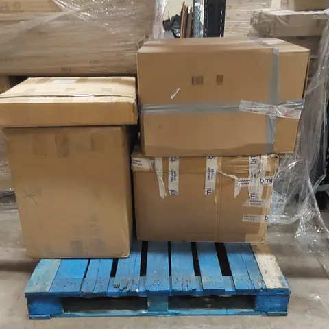 PALLET OF ASSORTED INCOMPLETE FURNITURE PARTS AND PIECES