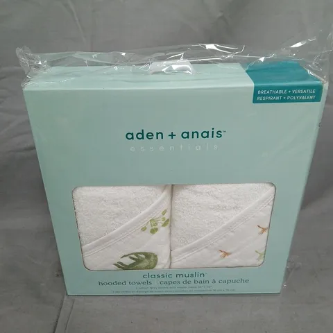 ADEN + ANAIS ESSENTIALS CLASSIC MUSLIN HOODED TOWELS - 2-PACK