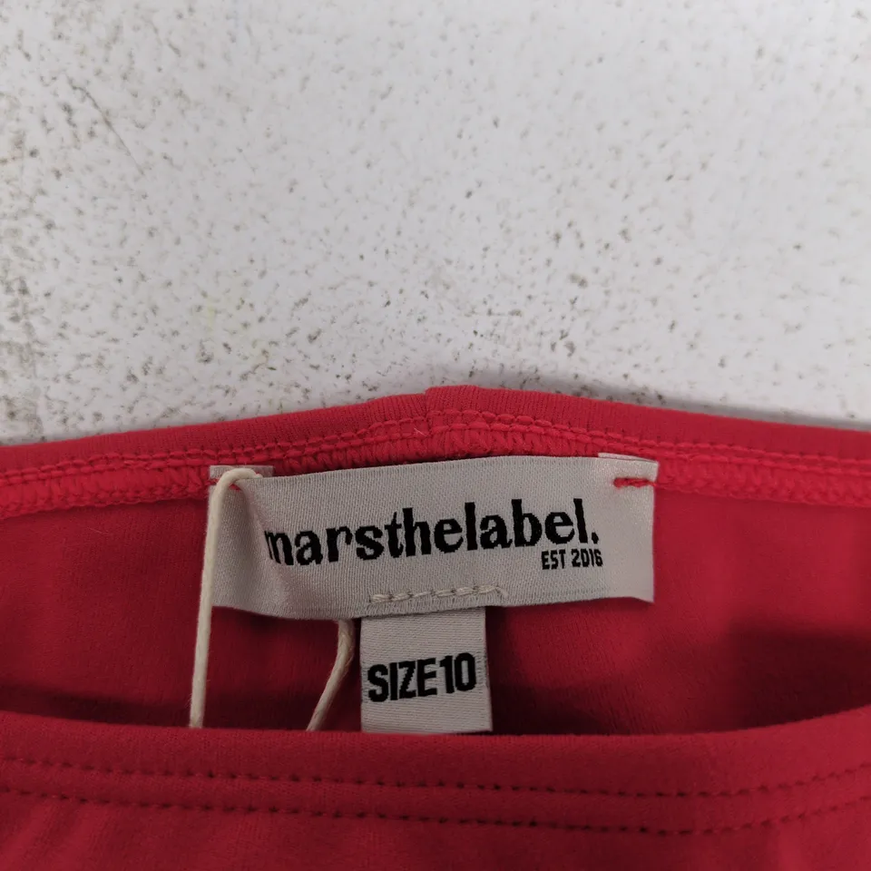 MARS THE LABEL RED TROUSERS – UK SIZE 10