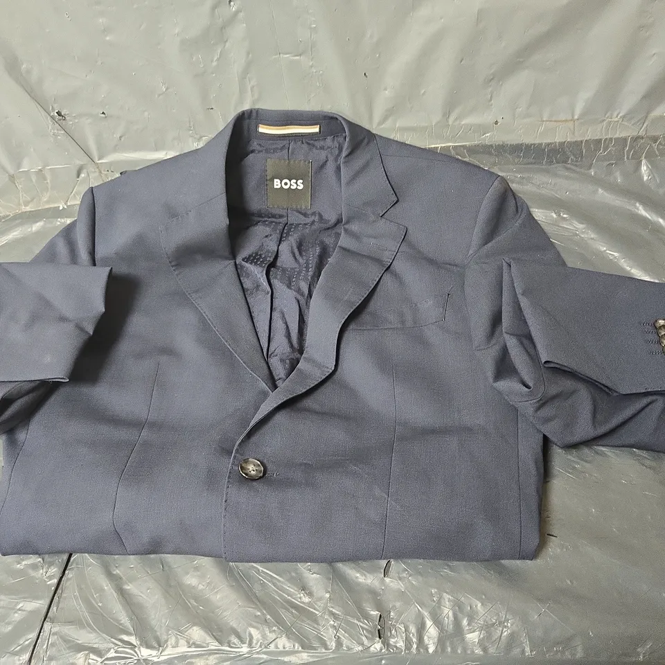 HUGO BOSS 2 PIECE NAVY SUIT - 46-36R JACKET + 30" TRS