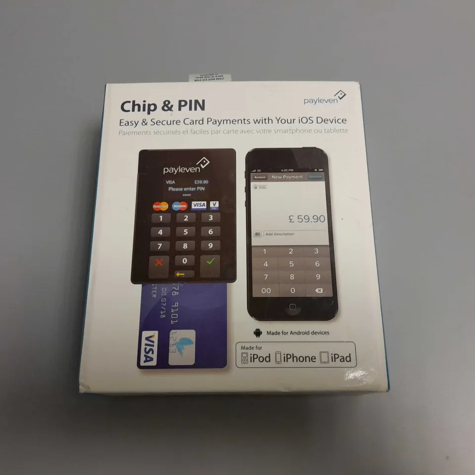 BOXED PAYLEVEN CHIP & PIN PAYMENT DEVICE FOR IOS