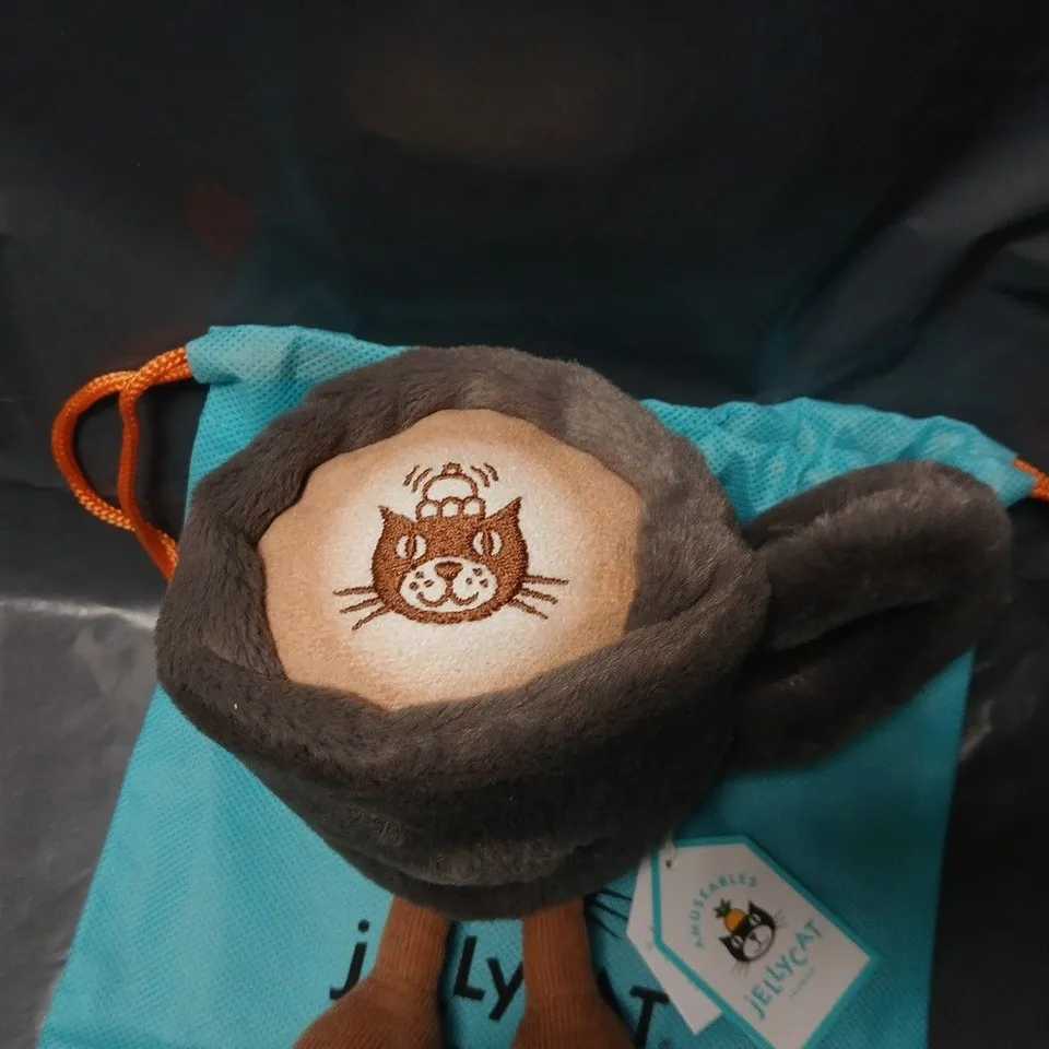 JELLYCAT AMUSEABLES COFFEE CUP PLUSH TOY – GREY