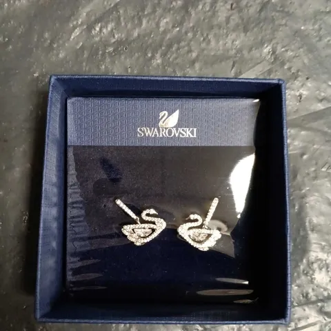 SWAROVSKI CRYSTAL EARRINGS IN BLUE BOX
