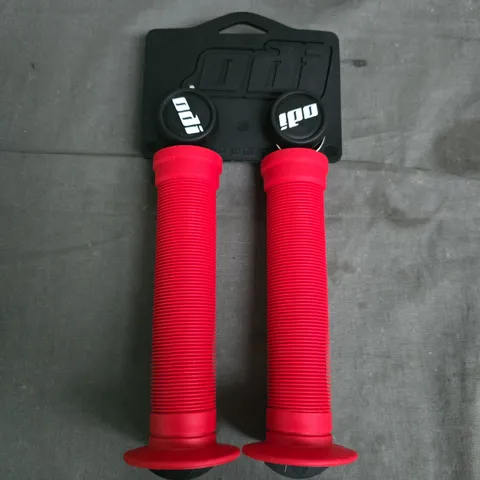 ODI RED BICYCLE HANDLEBAR GRIPS (PAIR)